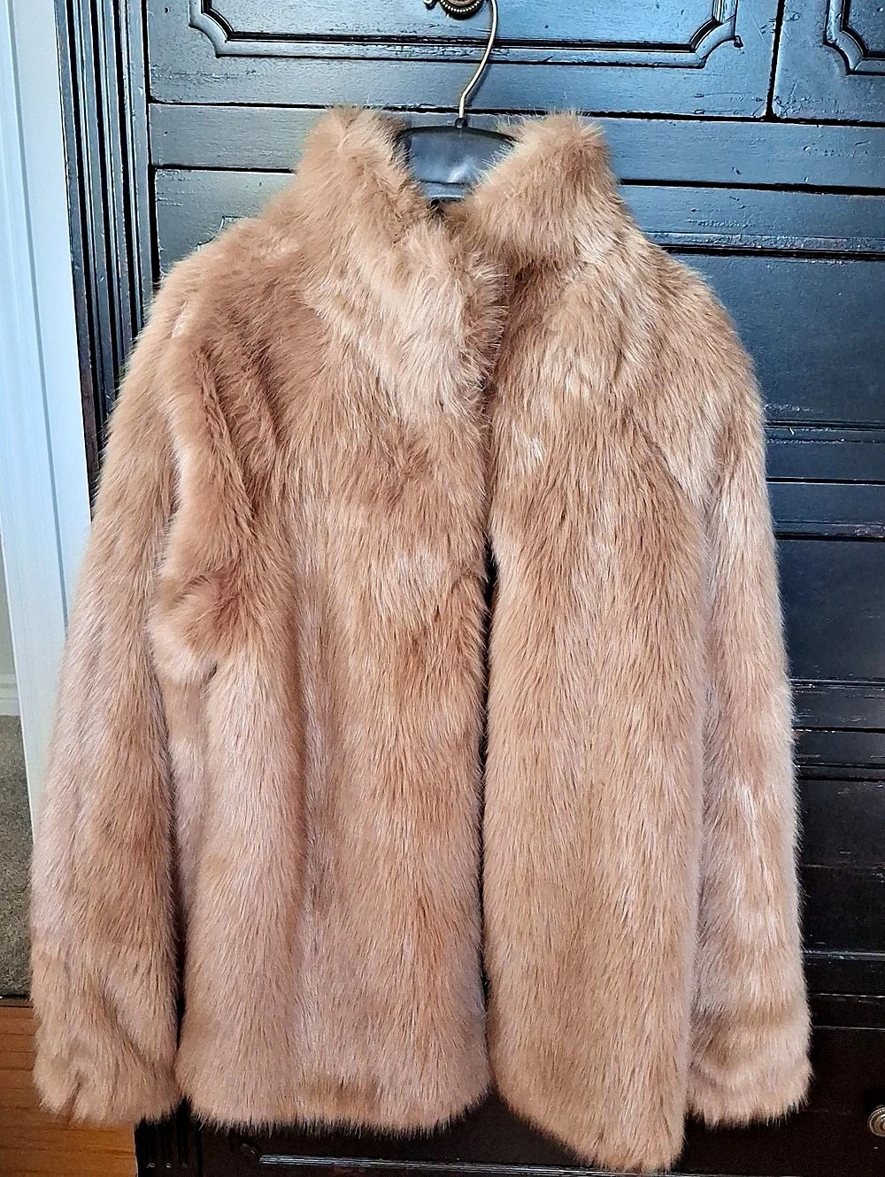 Forever 21 Faux Fur Teddy Jacket in Brown Like New